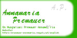 annamaria premauer business card